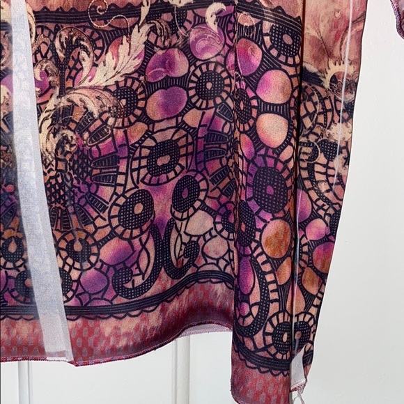 LANE BRYANT blouse - semi sheer w/array of colors - Picture 3 of 8